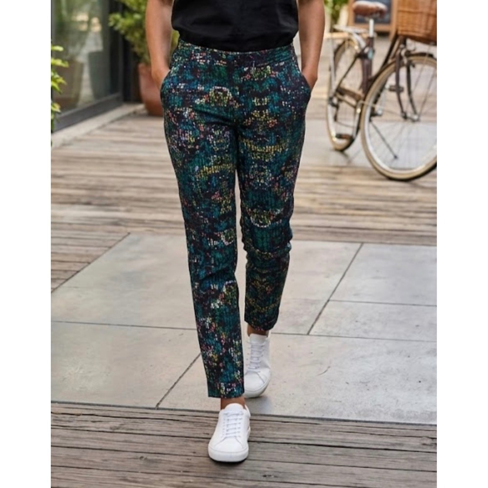 Derek Lam for‎ DesigNation Womens Multi Color Abstract Print Ankle Pants Size 10